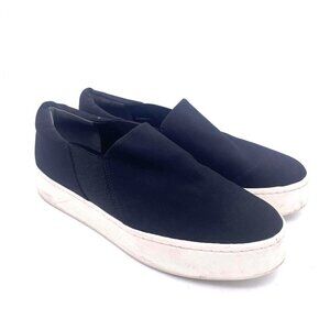Vince Women's Warren Slip-On Platform Sneaker Round Toe Textile Upper Black 9.5M